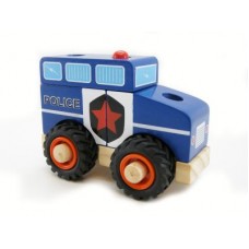 Wooden Block Vehicle - Police Car